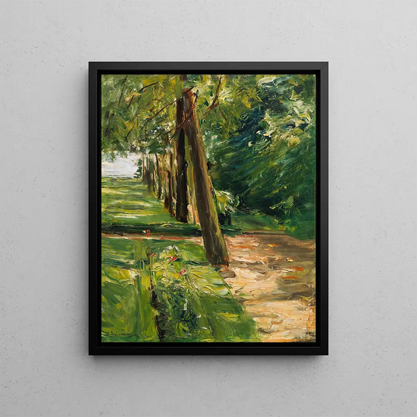 Max Liebermann - Die Birkenallee im Wannseegarten nach Osten Wohl.webp