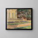 Die Blumen-Terrasse im Wannsee-Garten nach Nordwesten - Max Liebermann — gerahmtes Bild an der Wand