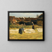 Ecke des Dorfes mit Wäscherei - Max Liebermann — gerahmtes Bild an der Wand