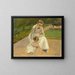 Kleine Enkelin und Amme, die im Garten spielen - Max Liebermann — gerahmtes Bild an der Wand
