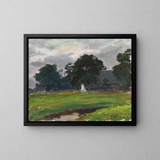 Haus der holländischen Bauern - Max Liebermann — gerahmtes Bild an der Wand