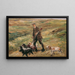 Jäger in den Dünen - Max Liebermann — gerahmtes Bild an der Wand