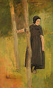 Kinder unter den Bäumen, Studie für die spielenden Kinder - Max Liebermann — Ansicht des Kunstwerks