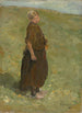 Junge Frau stehend auf der Düne, nach rechts - Max Liebermann — Ansicht des Kunstwerks