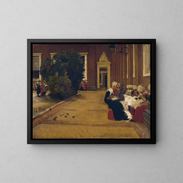 Mädchen Waisen in Amsterdam - Max Liebermann — gerahmtes Bild an der Wand