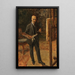 Selbstporträt im Anzug vor dem Staffelei, stehender - Max Liebermann — gerahmtes Bild an der Wand