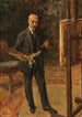 Selbstporträt im Anzug vor dem Staffelei, stehender - Max Liebermann — Ansicht des Kunstwerks
