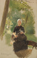 Junge Mutter unter den Bäumen - Max Liebermann — Ansicht des Kunstwerks