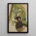 Junge Mutter unter den Bäumen - Max Liebermann — gerahmtes Bild an der Wand