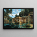 Landschaft mit Park und Nymphaeum in Rom - Max Röder — gerahmtes Bild an der Wand
