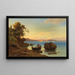 Küstenlandschaft mit Amazonen - Max Schmidt — gerahmtes Bild an der Wand