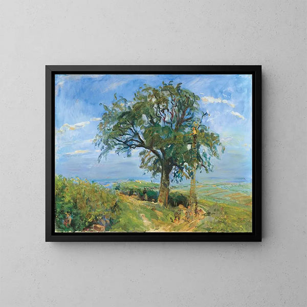 Obsternte im Pfälzerwald Der Birnbaum - Max Slevogt — gerahmtes Bild an der Wand