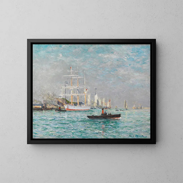 Eingang eines Dreimasts im Havre - Maxime Maufra — gerahmtes Bild an der Wand