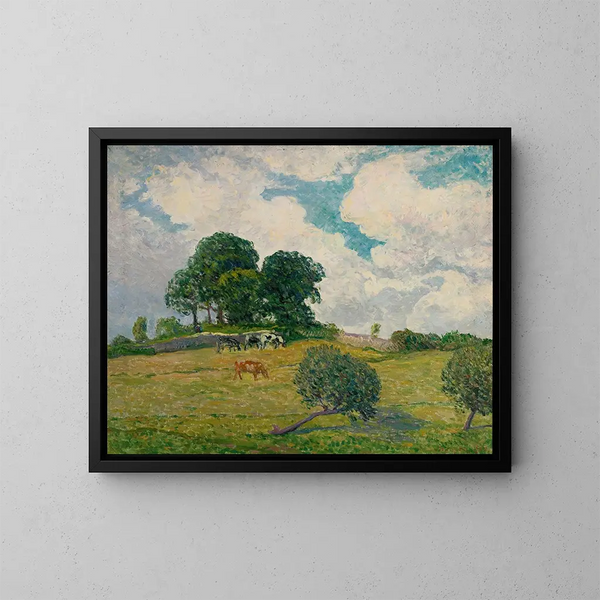 Das weiße Wolken an Rosporden - Maxime Maufra — gerahmtes Bild an der Wand