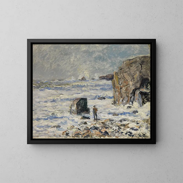 Fremdes Gemälde an der bretonischen Küste - Maxime Maufra — gerahmtes Bild an der Wand