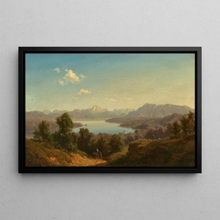 Maximilian Haushofer - A View of Lake Waginger See.webp