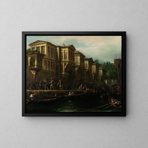 Mansion am Wasserufer von Said Paa - Megerdich Jivanian — gerahmtes Bild an der Wand