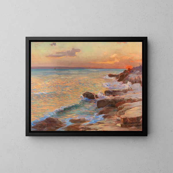 Sonnenuntergang in Split - Menci Clement Crnčić — gerahmtes Bild an der Wand