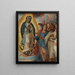Jungfrau von Guadalupe mit Juan Diego - Mexikanische Schule — gerahmtes Bild an der Wand
