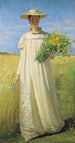 Anna Ancher revenant du champ - Michael Ancher — Ansicht des Kunstwerks