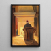 Holger Drachmann près de la cheminée à Skagen - Michael Ancher — gerahmtes Bild an der Wand