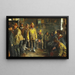 In der Hütte des Händlers an einem Wintertag, an dem nicht gefischt wird - Michael Ancher — gerahmtes Bild an der Wand