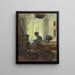 Innenansicht des Hauses der Künstlerin Frau Anna Ancher von Sytjet - Michael Ancher — gerahmtes Bild an der Wand
