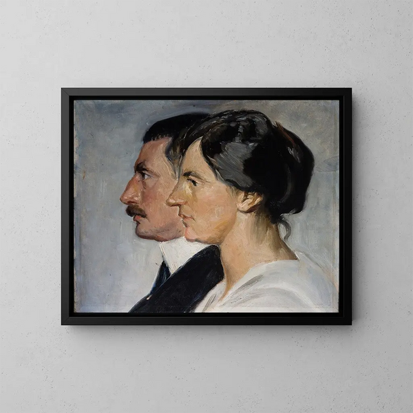 König Christian X und Königin Alexandrine von Dänemark - Michael Ancher — gerahmtes Bild an der Wand