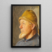 Fischer von Skagen mit einem Südwester - Michael Ancher — gerahmtes Bild an der Wand
