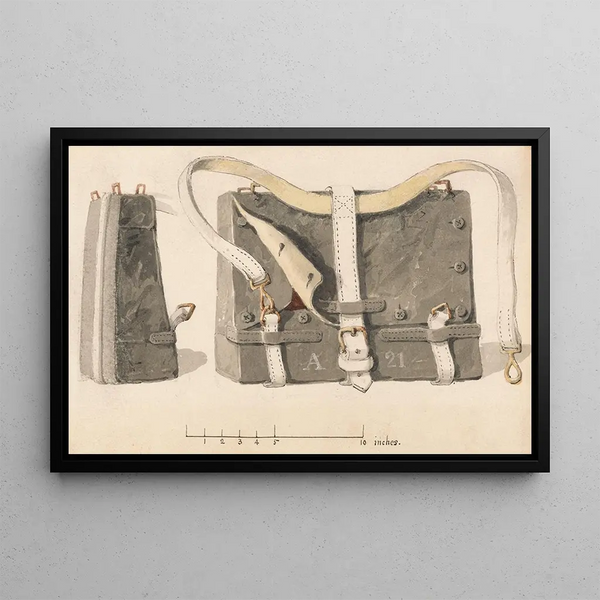 Michael Angelo Hayes - A Soldiers Knapsack Two Studies Side and Front View.webp