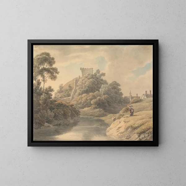 Château de Clare, Suffolk - Michael Angelo Rooker — gerahmtes Bild an der Wand