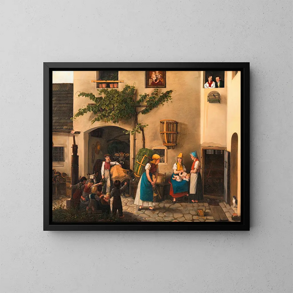 L'Arrivée du champ - Michael Neder — gerahmtes Bild an der Wand