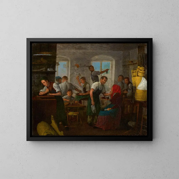 Atelier de cordonnier - Michael Neder — gerahmtes Bild an der Wand
