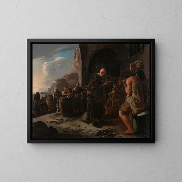Rafraîchir les assoiffés - Michael Sweerts — gerahmtes Bild an der Wand