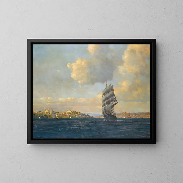 Navigation sur le Bosphore - Michael Zeno Diemer — gerahmtes Bild an der Wand