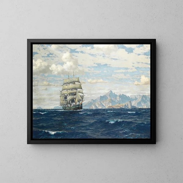 Vaisseau en mer au large de Crète - Michael Zeno Diemer — gerahmtes Bild an der Wand