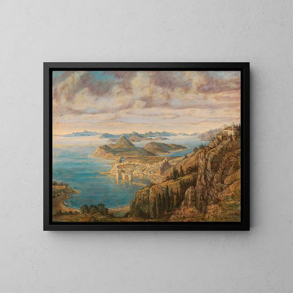 Ansicht von Dubrovnik - Michael Zeno Diemer — gerahmtes Bild an der Wand