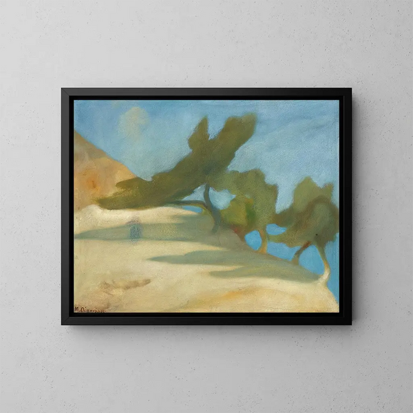 Bäume in einer Landschaft - Michalis Oikonomou — gerahmtes Bild an der Wand