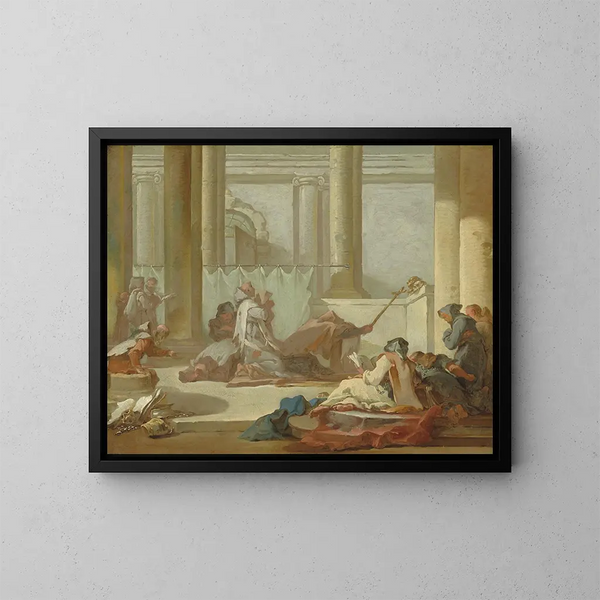 L'Adoration des crânes - Michel-François Dandré-Bardon — gerahmtes Bild an der Wand