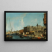 Venedig: Blick auf den Molo vom Bacino di San Marco mit der Piazzetta und dem Eingang des Großen Kanals - Michele Marieschi — gerahmtes Bild an der Wand