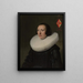 Margaretha van Clootwijk geb. um 1580 gest. 1662 - Michiel Jansz. van Mierevelt — gerahmtes Bild an der Wand