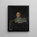 Portrait einer Frau mit Spitzenkragen - Michiel Jansz. van Mierevelt — gerahmtes Bild an der Wand