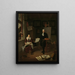 Portrait von Michiel Comans 1614-1687 Kalligraph, Graveur, Maler und Lehrer mit seiner dritten Ehefrau Elisabeth van der Mersche - Michiel van Musscher — gerahmtes Bild an der Wand
