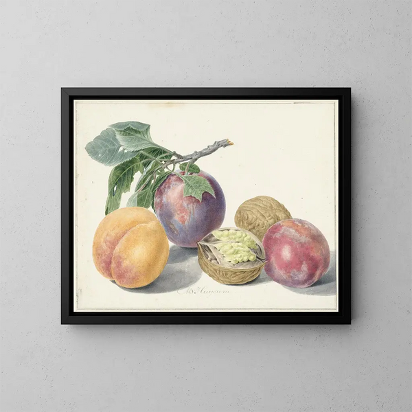 Stillleben mit Früchten - Michiel van Huysum — gerahmtes Bild an der Wand