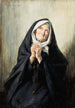 Alte Frau im Gebet - Mieczysław Reyzner — Ansicht des Kunstwerks
