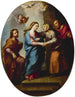 Die Verkündigung der Jungfrau Maria an ihre Cousine Elisabeth mit den Heiligen Joseph und Zacharias - Miguel Cabrera — Ansicht des Kunstwerks