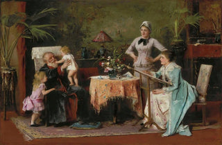 Mihly Munkcsy - Grandfathers Name Day Nagyap nvnapja.webp