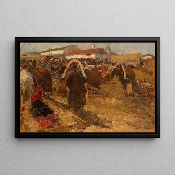 Mikhail Filippovich Ivanov - Market Place in Nizhny Novgorod.webp