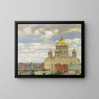 Mikhail Markianovich Germachev - View Of Cathedral Of Christ The Saviour Moscow.webp