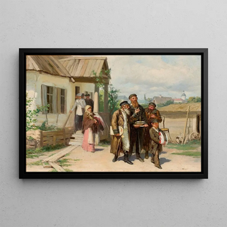 Mikoaj K Pimonienko - Jews carrying items purchased at an auction.webp
